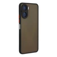 Newface Vivo Y16 Kılıf Montreal Silikon Kapak - Siyah