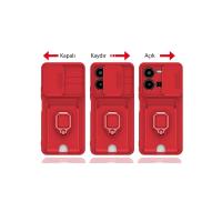 Newface Vivo Y35 Kılıf Zuma Kartvizitli Yüzüklü Silikon - Siyah