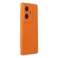 Newface Vivo V29 Lite Kılıf Nano içi Kadife Silikon - Turuncu