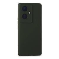 Newface Vivo V29 Lite Kılıf Nano içi Kadife Silikon - Koyu Yeşil