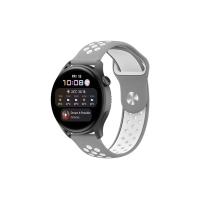 Newface Watch 20mm Spor Delikli Kordon - Gri-Beyaz