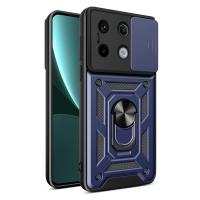 Newface Xiaomi Poco X6 Pro Kılıf Pars Lens Yüzüklü Silikon - Lacivert