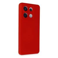 Newface Xiaomi Redmi Note 13 Pro 5G Kılıf Nano içi Kadife Silikon - Kırmızı
