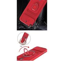 Newface Xiaomi Redmi Note 13 Pro 5G Kılıf Zuma Kartvizitli Yüzüklü Silikon - Kırmızı