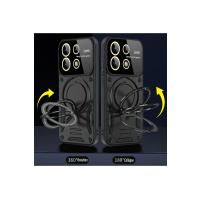 Newface Xiaomi Redmi Note 13 Pro 5G Kılıf Joy Lens Standlı Kapak - Mor