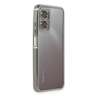 Newface Xiaomi Redmi Note 11E Kılıf Razer Lensli Silikon - Gümüş