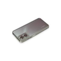 Newface Xiaomi Redmi Note 11E Kılıf Razer Lensli Silikon - Gümüş