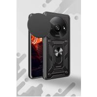 Newface Xiaomi Redmi A3 4G Kılıf Pars Lens Yüzüklü Silikon - Yeşil