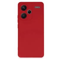 Newface Xiaomi Redmi Note 13 Pro Plus Kılıf Nano içi Kadife Silikon - Kırmızı