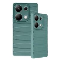 Newface Xiaomi Redmi Note 13 Pro 4G Kılıf Bibercas Silikon Kapak - Koyu Yeşil