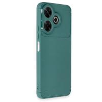 Newface Xiaomi Redmi 13 4G Kılıf Auto Focus Karbon Kapak - Koyu Yeşil