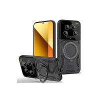 Newface Xiaomi Mi 14 Ultra Kılıf Joy Lens Standlı Kapak - Siyah