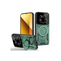 Newface Xiaomi Mi 14 Ultra Kılıf Joy Lens Standlı Kapak - Koyu Yeşil