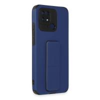 Newface Xiaomi Redmi 10C Kılıf Mega Standlı Silikon - Mavi