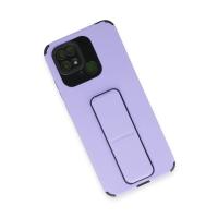 Newface Xiaomi Redmi 10C Kılıf Mega Standlı Silikon - Lila