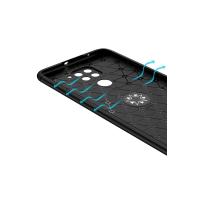 Newface Xiaomi Redmi Note 9 Kılıf Range Yüzüklü Silikon - Siyah-Kırmızı