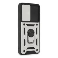 Newface Xiaomi Mi 12T Pro Kılıf Pars Lens Yüzüklü Silikon - Gümüş