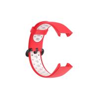 Newface Xiaomi Redmi Watch 2 Spor Delikli Kordon - Kırmızı-Beyaz