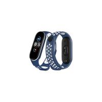 Newface Xiaomi Mi Band 7 Spor Delikli Kordon - Lacivert-Beyaz