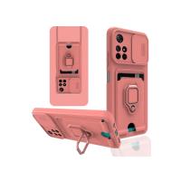 Newface Xiaomi Redmi Note 11T Kılıf Zuma Kartvizitli Yüzüklü Silikon - Pembe