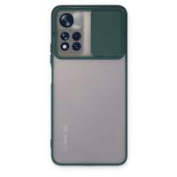 Newface Xiaomi Redmi Note 11T Kılıf Palm Buzlu Kamera Sürgülü Silikon - Yeşil