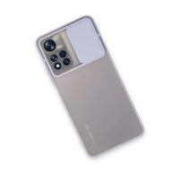 Newface Xiaomi Redmi Note 11T Kılıf Palm Buzlu Kamera Sürgülü Silikon - Lila