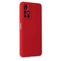 Newface Xiaomi Redmi Note 11T Kılıf Nano içi Kadife Silikon - Kırmızı