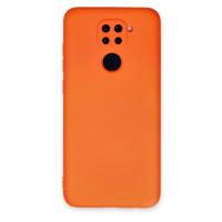Newface Xiaomi Redmi Note 9 Kılıf Nano içi Kadife Silikon - Turuncu