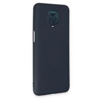 Newface Xiaomi Redmi Note 9 Pro Kılıf Nano içi Kadife Silikon - Lacivert