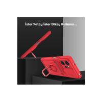 Newface Xiaomi Redmi Note 12 4G Kılıf Zuma Kartvizitli Yüzüklü Silikon - Siyah