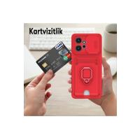 Newface Xiaomi Redmi Note 12 4G Kılıf Zuma Kartvizitli Yüzüklü Silikon - Pembe