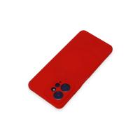 Newface Xiaomi Redmi Note 12 4G Kılıf Nano içi Kadife Silikon - Kırmızı