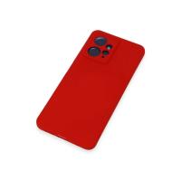 Newface Xiaomi Redmi Note 12 4G Kılıf Nano içi Kadife Silikon - Kırmızı