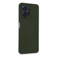Newface Xiaomi Redmi Note 12 4G Kılıf Nano içi Kadife Silikon - Koyu Yeşil