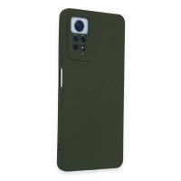 Newface Xiaomi Redmi Note 12 Pro 4G Kılıf Nano içi Kadife Silikon - Koyu Yeşil