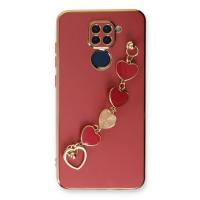 Newface Xiaomi Redmi Note 9 Kılıf Esila Silikon - Kırmızı