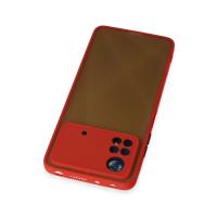 Newface Xiaomi Poco X4 Pro 5G Kılıf Montreal Silikon Kapak - Kırmızı