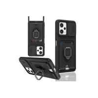 Newface Xiaomi Poco X5 5G Kılıf Zuma Kartvizitli Yüzüklü Silikon - Siyah