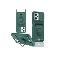 Newface Xiaomi Poco X5 5G Kılıf Zuma Kartvizitli Yüzüklü Silikon - Yeşil