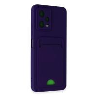 Newface Xiaomi Poco X5 5G Kılıf Kelvin Kartvizitli Silikon - Derin Mor