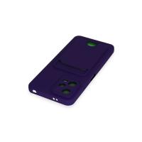 Newface Xiaomi Poco X5 5G Kılıf Kelvin Kartvizitli Silikon - Derin Mor