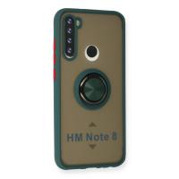 Newface Xiaomi Redmi Note 8 Kılıf Montreal Yüzüklü Silikon Kapak - Yeşil