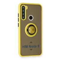 Newface Xiaomi Redmi Note 8 Kılıf Montreal Yüzüklü Silikon Kapak - Sarı