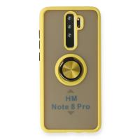 Newface Xiaomi Redmi Note 8 Pro Kılıf Montreal Yüzüklü Silikon Kapak - Sarı