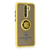 Newface Xiaomi Redmi Note 8 Pro Kılıf Montreal Yüzüklü Silikon Kapak - Sarı