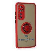 Newface Xiaomi Mi Note 10 Lite Kılıf Montreal Yüzüklü Silikon Kapak - Kırmızı
