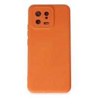 Newface Xiaomi Mi 13 Kılıf Nano içi Kadife Silikon - Turuncu