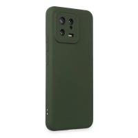 Newface Xiaomi Mi 13 Kılıf Nano içi Kadife Silikon - Koyu Yeşil