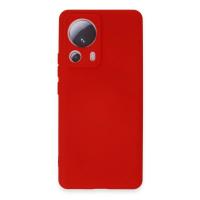 Newface Xiaomi Mi 13 Lite Kılıf Nano içi Kadife Silikon - Kırmızı