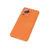 Newface Xiaomi Mi 13 Lite Kılıf Nano içi Kadife Silikon - Turuncu